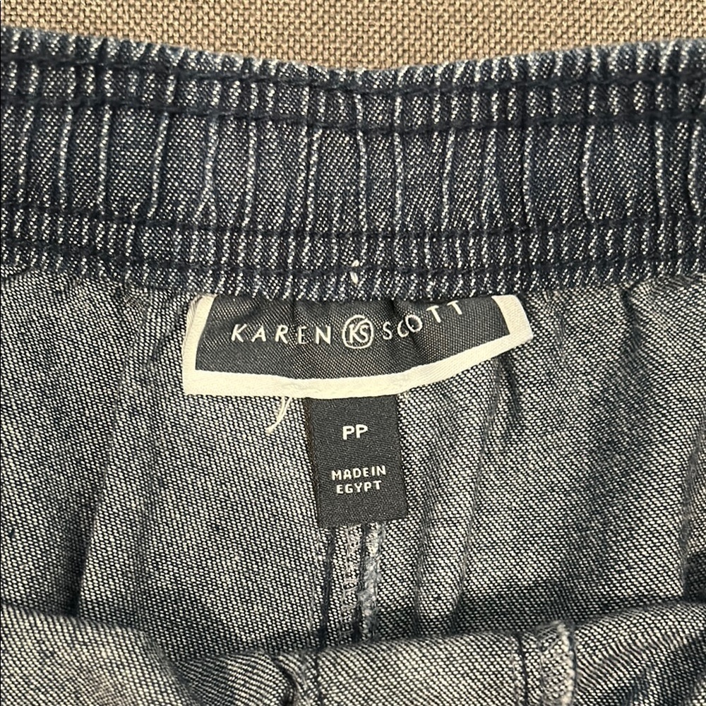 Karen Scott Blue Denim Shorts - Picture 2 of 5
